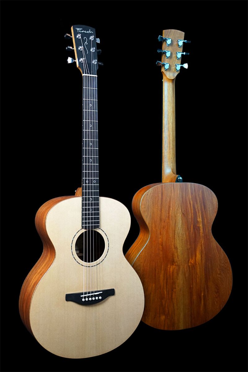 The Fenech VT Auditorium with AA New Guinea Rosewood Back and Sides and The VT D78 (Dreadnought) with AA Camphor Laurel Back and Sides