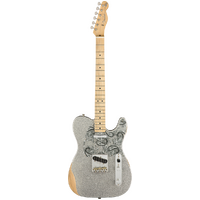 Fender Brad Paisley Road Worn Telecaster Maple Fingerboard - Silver Sparkle