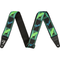 Fender Guitar Strap - Neon Blue and Green