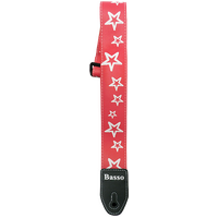 Basso Guitar Strap - Synthetic Pink Stars