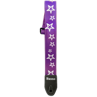 Basso Guitar Strap - Purple Stars