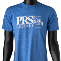 PRS Classic Block Logo Tee - Heather Blue - Large