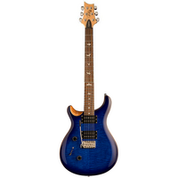 PRS SE Custom 24 Left-Handed Electric Guitar in Faded Blue Burst