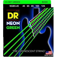 DR NGB5-45 HI-DEF NEON - GREEN Colored: 5-String Medium 45-125