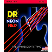 DR NRB-45 Hi-Def Neon - RED Coloured: Medium 45-105 Bass Strings