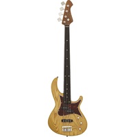 Aria 313MK2 Detroit Series 4-String Fretless Bass Guitar in Open-Pore Natural Finish