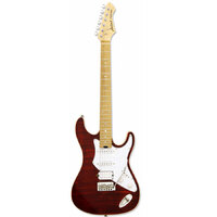 Aria 714-MK2 Series Electric Guitar in Ruby Red