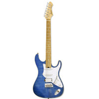 Aria 714-MK2 Series Electric Guitar in Turquoise Blue
