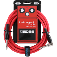 Boss BIC10A Instrument Cable 10 Ft S-RA  Red