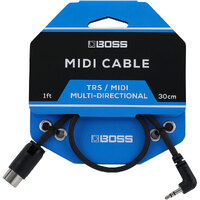 Boss BMIDI-1-35 3.5mm TRS - MIDI Cable 1ft