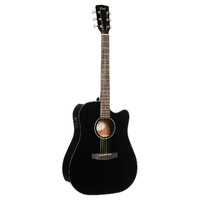 Cort Earth 60CE Acoustic Electric Guitar Black Gloss