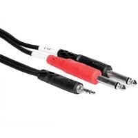Hosa CMP153 Cable Stereo 3.5mm Male To 2 X Mono 1/4 In 3 ft