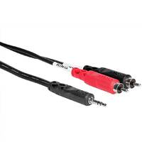 Hosa Stereo Breakout 3.5mm Male to 2 x RCA 3ft CMR203