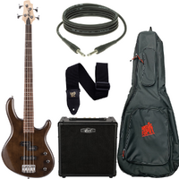 Cort Action Bass Pack - Full Size - Open Pore Walnut