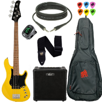 Cort GB Short Scale Bass Pack Yellow Crush