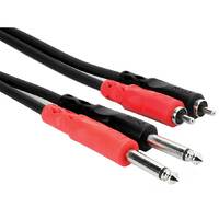 Hosa CPR203 Dual Audio Cable RCA To 1/4 Inch 3m