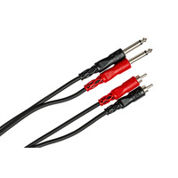 Hosa Stereo Interconnect Dual RCA to 1/4" 6m CPR206