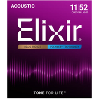 Elixir Acoustic 80/20 Bronze Polyweb 11-52