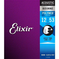 Elixir Acoustic 80/20 Bronze Polyweb 12-53