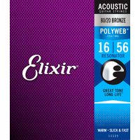 Elixir Acoustic 80/20 Bronze Polyweb 16-56 Resonator