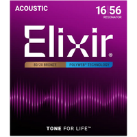 Elixir Acoustic 80/20 Bronze Polyweb 16-56 Resonator