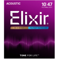 Elixir Acoustic 80/20 Bronze Polyweb 10-47 12-String