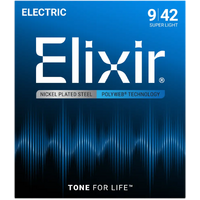Elixir Electric Nickel Plated Steel Polyweb 9-42