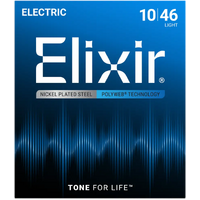 Elixir Electric Nickel Plated Steel Polyweb 10-46