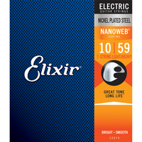 Elixir Elecric Nickel Plated Steel Nanoweb 10-59 7 String Set