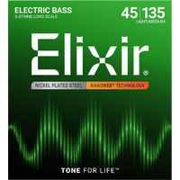 Elixir Bass Nickel Plated Steel Nanoweb 45-135 5-String