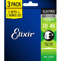 Elixir 3-Pack Optiweb Electric 10-46 Light