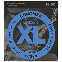 D'Addario XL Chromes Electric Flat Wound - 12-52 - ECG25