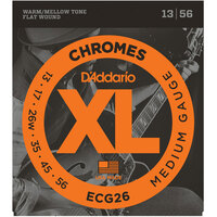 D'Addario XL Chromes Electric Flat Wound 13-56 - ECG26