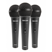 Eikon DM800KIT Vocal Dynamic Microphones. 3 piece kit with clips & ABS Case