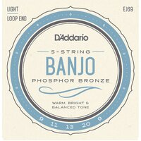 D'Addario EJ Banjo 9-20 5-String Set - EJ69