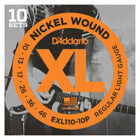 D'Addario XL Electric Nickel Wound 10-46 10-Pack - EXL110