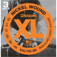D'Addario XL Electric Nickel Wound 10-46 EXL110 3-Pack 