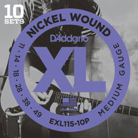 Daddario EXL115 Electric Guitar Strings XL Nickel Wound Blues Jazz 11-49 10 Pack