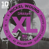 D'Addario XL Electric Nickel Wound 9-42 10 Pack - EXL120