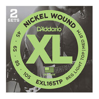 D'Addario XL Bass Nickel Wound 45-105 Twin Pack - EXL165TP
