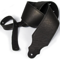 Franklin Guitar Strap 3" Black Purist Leather with Buck Backing