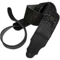 Franklin Embossed Guitar Strap Black/Black