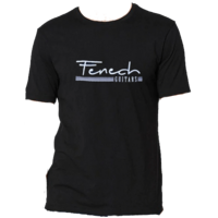 Fenech T-Shirt Black With White Print - Large