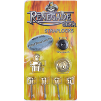 Colonial Leather Guitar Strap Locks Gold