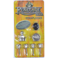 Colonial Leather Guitar Strap Locks Nickel