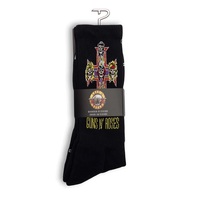 Perris Licensed Guns N' Roses "Appetite For Destruction" Large Crew Socks in Black (1-Pair)
