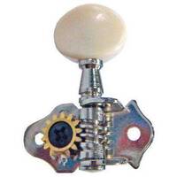 Grover Ukulele Machine Head Set Chrome with Off White buttons