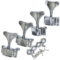 GT Electric Bass Guitar Covered Tuning Machines Chrome