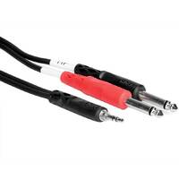 Hosa Stereo Breakout 3.5mm to 2 x Mono 1/4" 10ft CMP159
