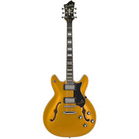 Hagstrom Justin York Viking Semi-Hollow Gold Top